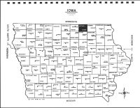 Iowa State Map, Mitchell County 1987